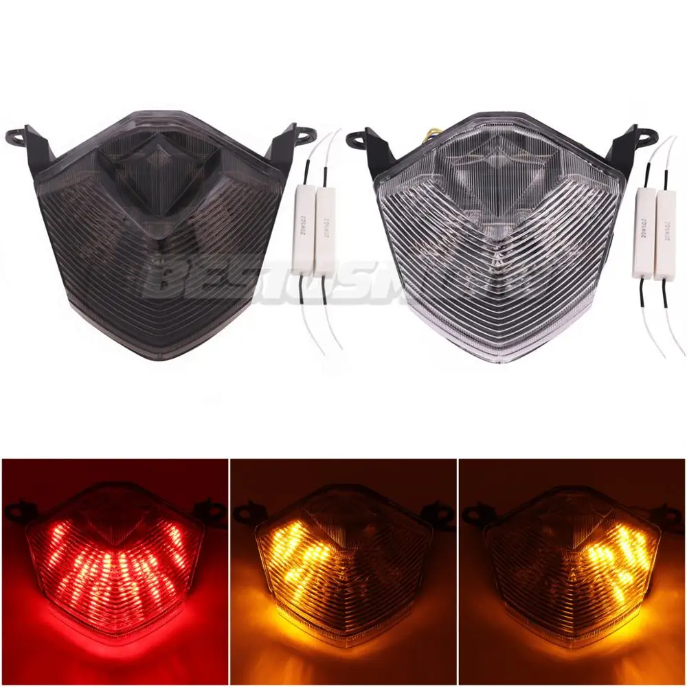 

Motorcycle Tail Light Brake Turn Signals Integrated LED Light For Kawasaki ZX6R 2009-2012 ZX10R 2008-2010 Z750 Z1000 2007-2013