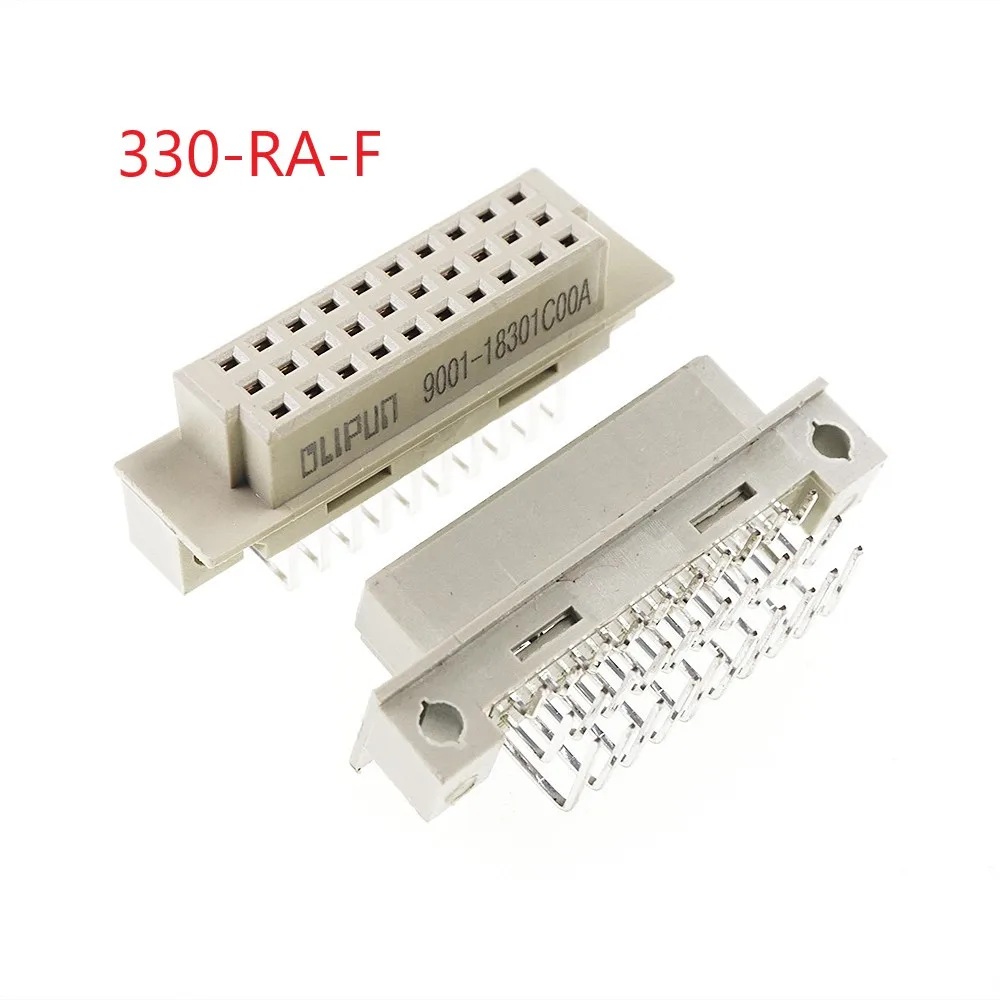 5Pcs DIN 41612 Connector 3 Rows 30 Pin Din Female Sockets Receptacle Right Angle Through Hole 3x10 30 Pin Pitch 2.54mm