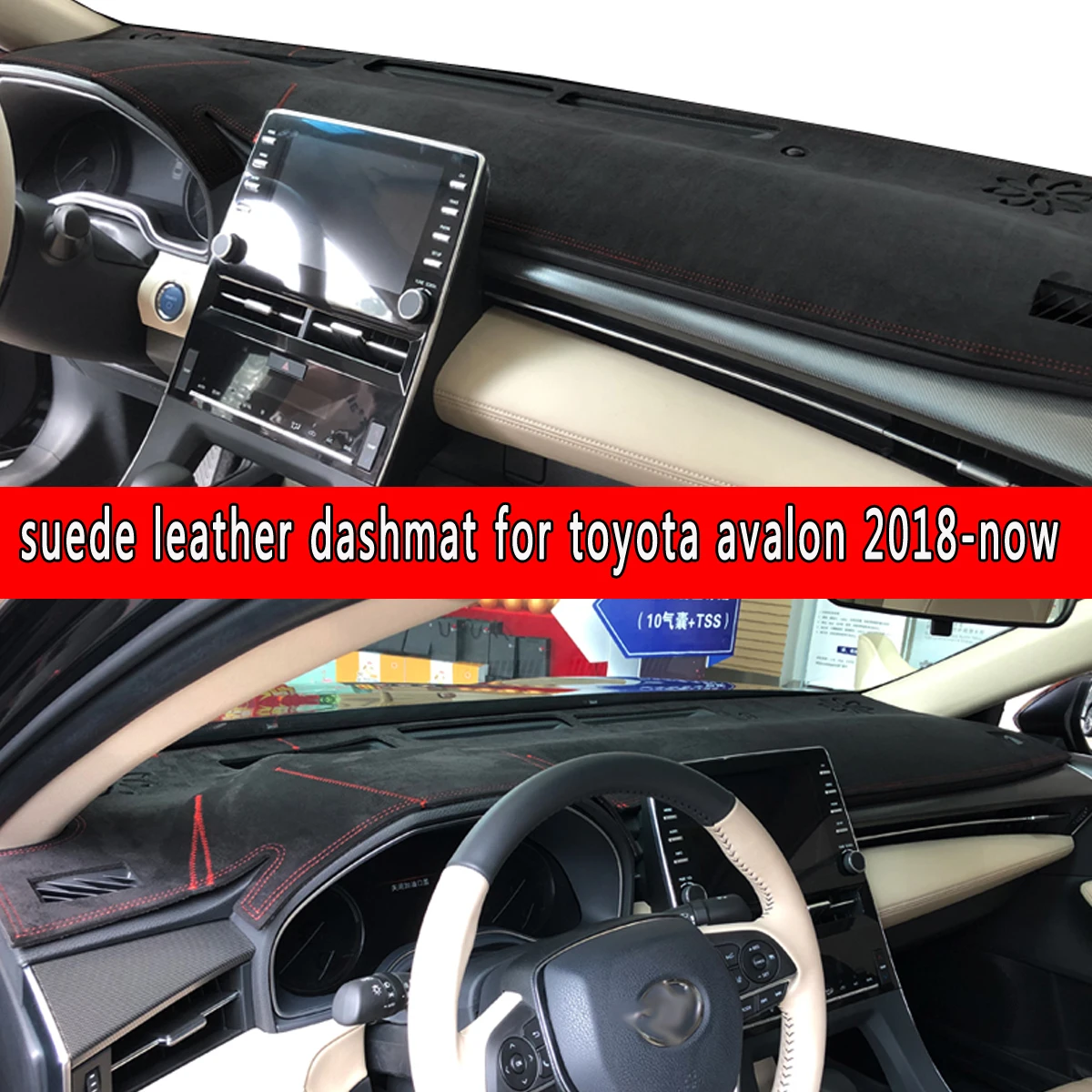 For Toyota Avalon 2018 2019 2020 2021 Suede Leather Dashmat Dashboard Cover Sunlight Pad Dash Mat Carpet Nonslip Car-styling