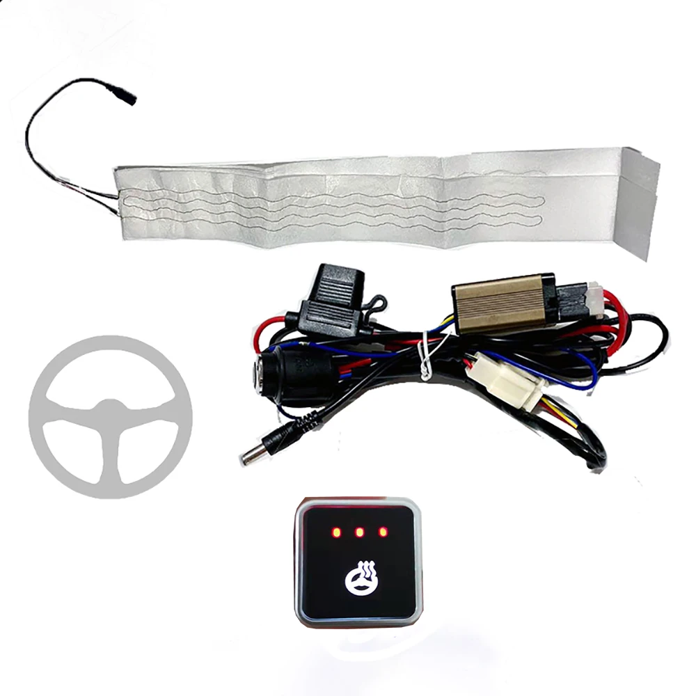 

3 Shift Square Switch/Round Switch 12V Heated Steering Wheel Kits