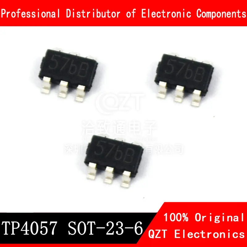 100 pcs/lot TP4057 SOT-23 500ma bateria de lítio carregamento IC