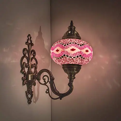 Handmade Wall Lamp Mosaic Shade, 2019 Stunning 16.5 