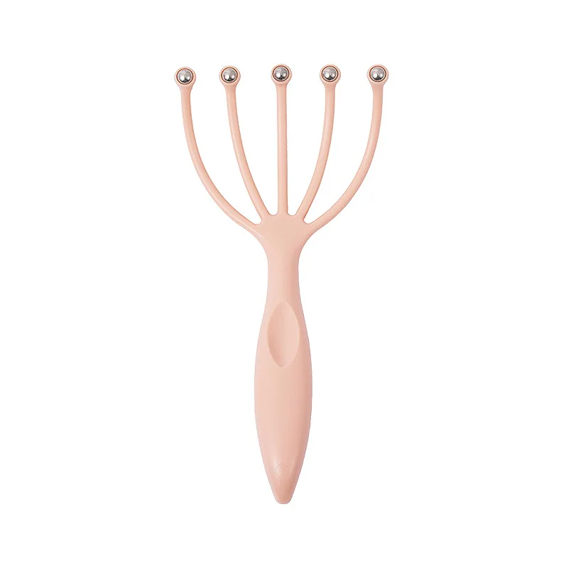 

1pc Pink Scalp Massager Steel Ball Protable HandHeld Relax Head Massager Comb for Deep Relaxation&Stress Reduction Office Home