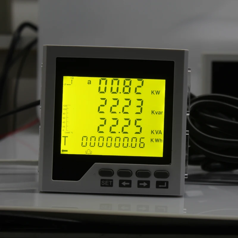Imagem -03 - Painel Medidor de Kwh de Fases 100a1000a com Função de Energia Clara com Comunicação Rs485 com Sensor de Braçadeira Medidor Multifuncional