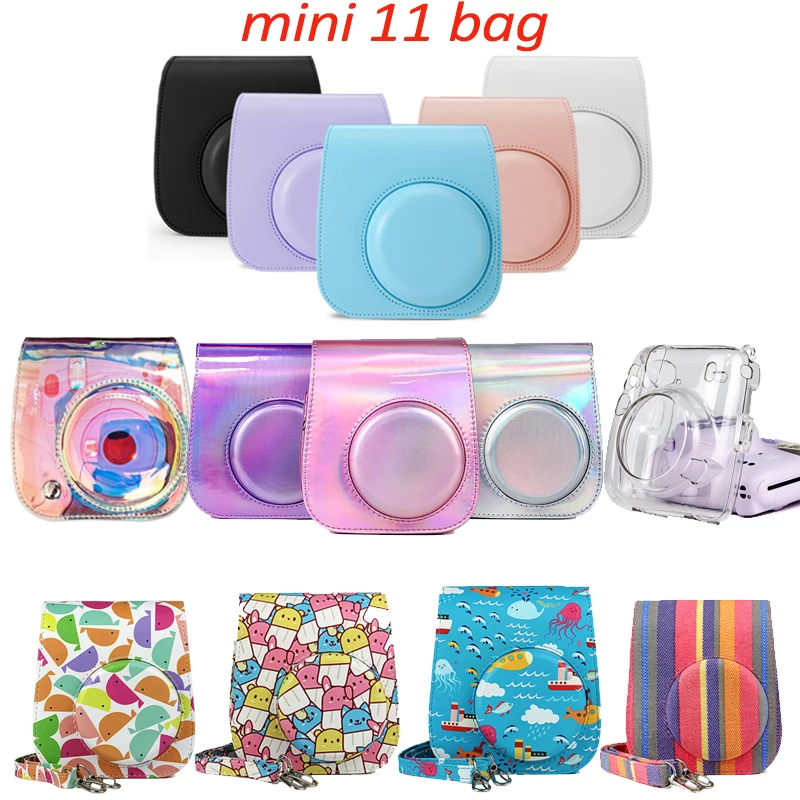 Fujifilm Instax Mini 11 Camera Accessory Artist Oil Paint PU Leather Instant Camera Shoulder Bag Protector Cover Case Pouch