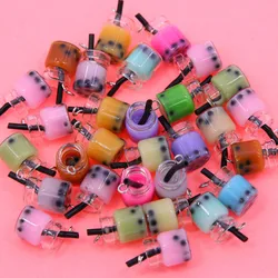 10pcs 15*11mm Pearl Milk Tea Pendants Crafts Making Findings Handmade Jewelry DIY for Earrings Necklace Pendants Accessories