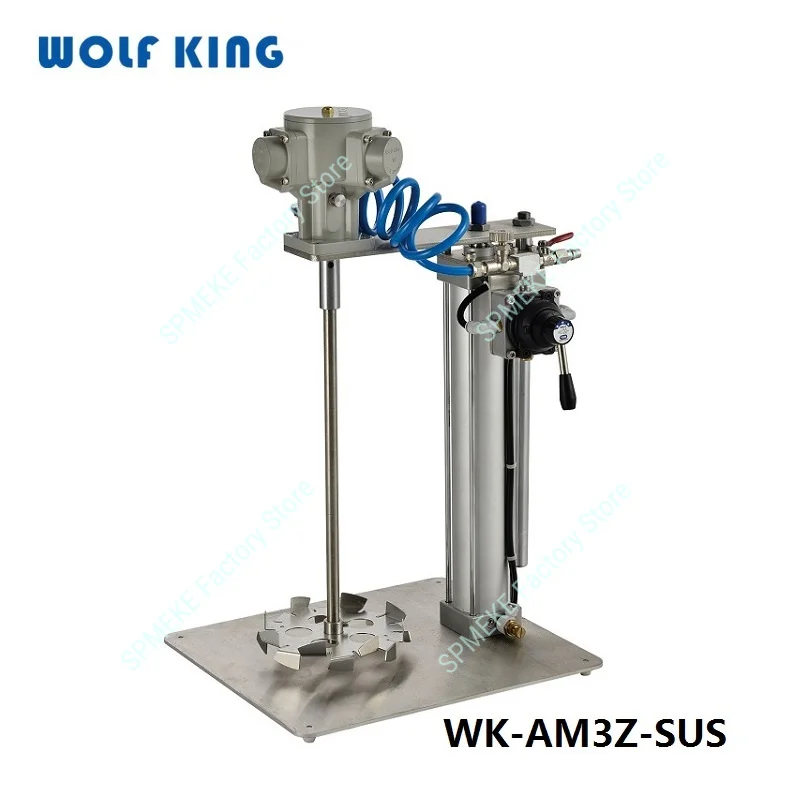 WolfKing WK-AM3 Agitator Machine Series,Paint Mixer,Piston 0.25 HP, Liquid Mixing Stirring Machine,Mini Pneumatic Industrial Mix