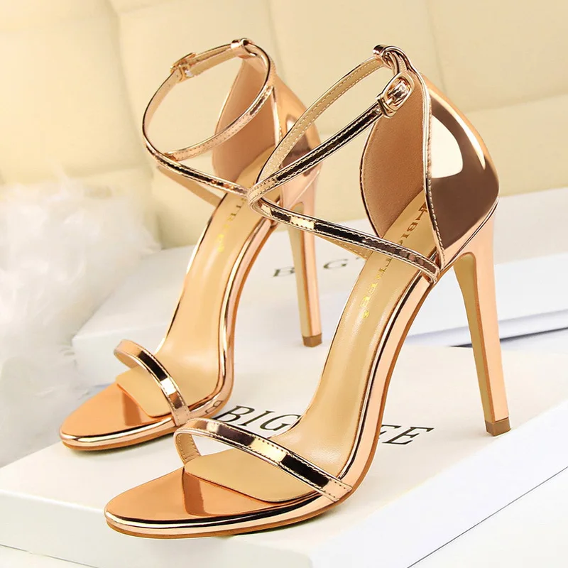 BIGTREE Shoes Buckle Strap High Heels 2024 New Women Heels Sandals Stiletto 11cm Sexy Heels Party Shoes Women Pumps Ladies Shoes