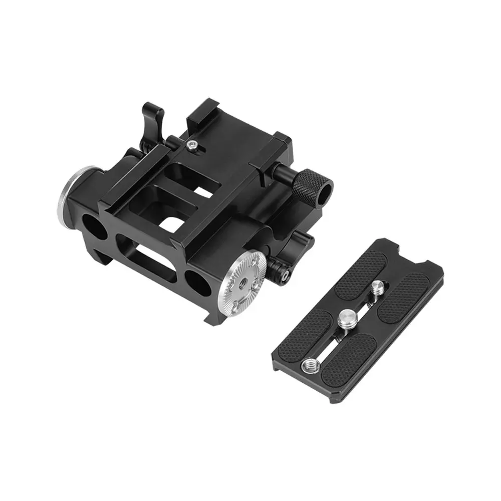 KIMRIG Quick Release Arri Dovetail Base Plate With Acra Base Plate Dual 15mm Rod Clamp For Universal Dslr Cameras Camcorder