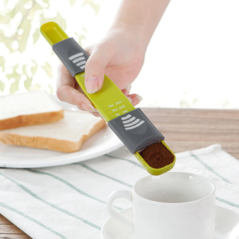 Adjustable Baking Scale Measuring Spoon Gram Spoon Plastic Quantitative Spoon Baking Measuring Spoon Kitchen Tool