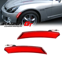 CAN-bus Red Lens Red Full LED Front Side Marker Lights Wheel Arches Lights For 2006-2010 Pontiac Solstice & 2007-2010 Saturn Sky