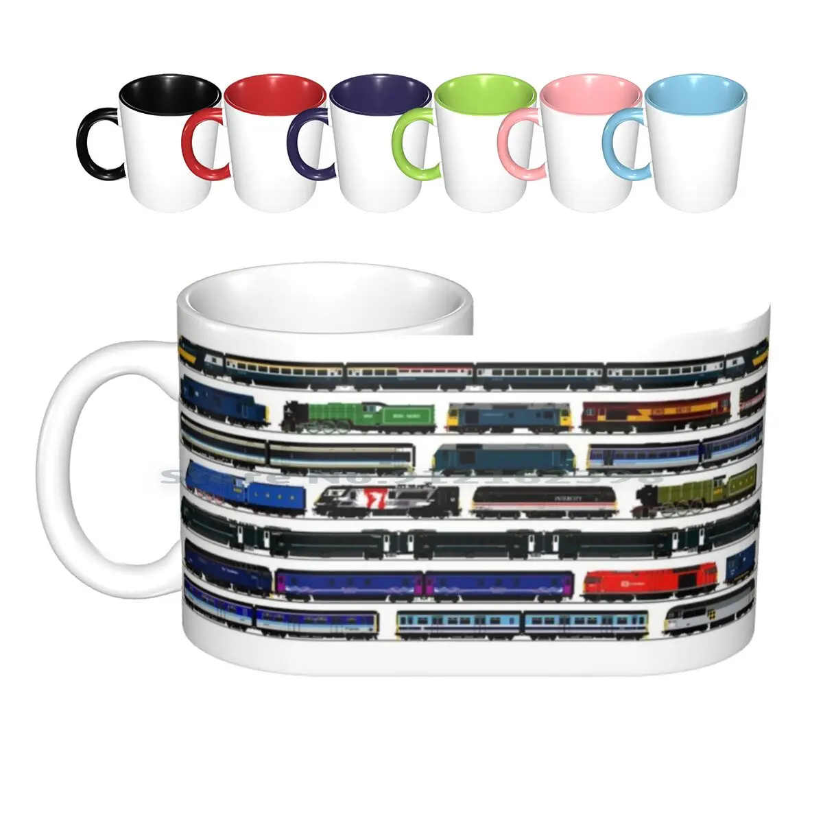 British Trains Ceramic Mugs Coffee Cups Milk Tea Mug Locomotives Class 43 Class 91 Class 800 Gwr Intercity 125 Class 47 Class