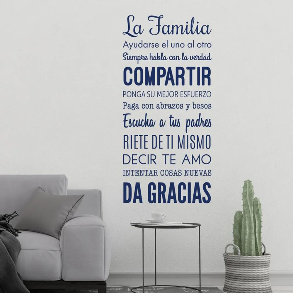 Da Gracias Vinyl Wall Decal Spanish Quote Home Interior Decor Living Room Removable Art Stickers Wallpaper Modern Decorate A167