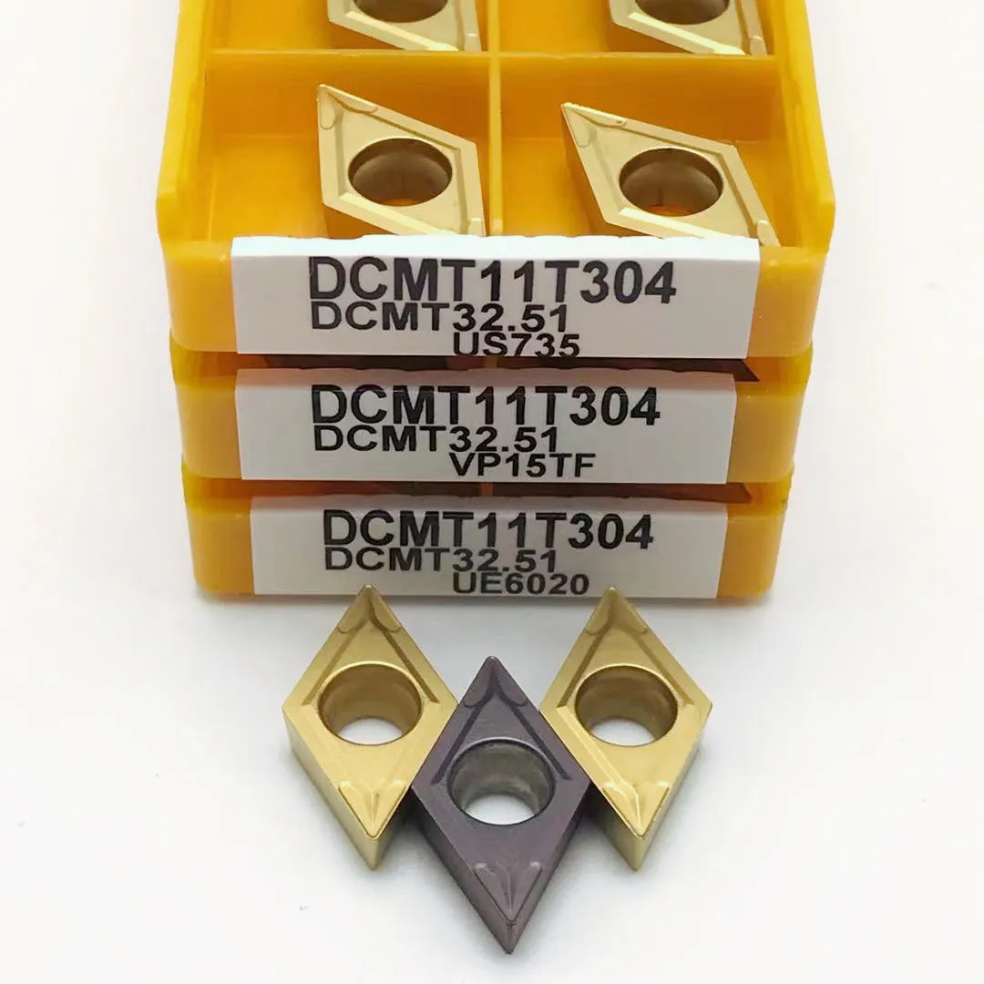 Токарный резец DCMT11T304 VP15TF US735 UE6020, твердосплавная пластина, режущий инструмент, токарная пластина DCMT11T304