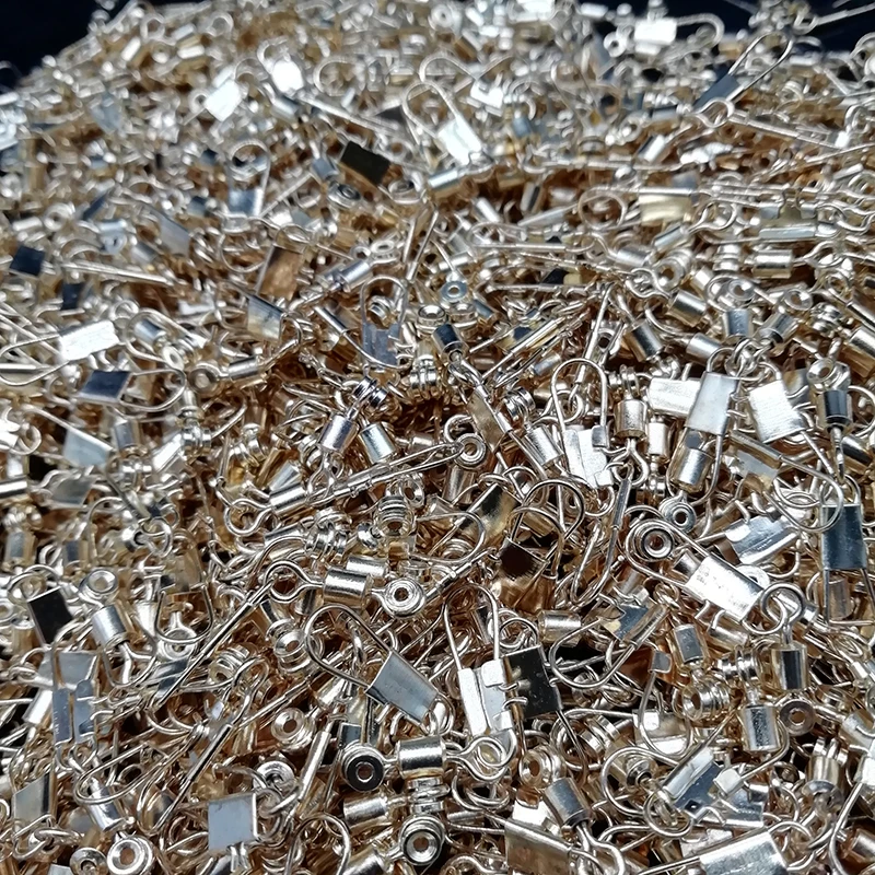500pcs Size 26/28/31mm Golden Copper Head Sea Rod Space Bean Linker Connector Rolling Swivel Lure Hook Tackle Accessories Pesca