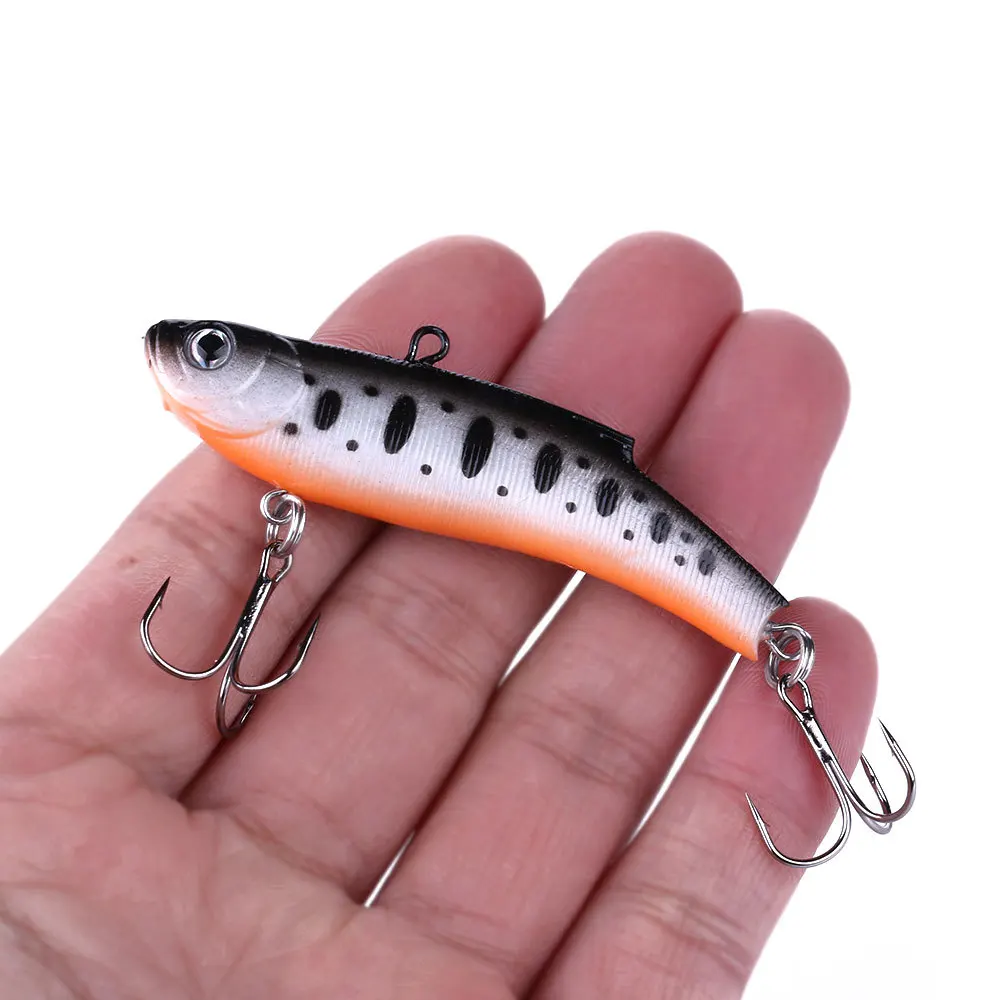 1Pcs 겨울 얼음 낚시 유혹 7cm 17g 싱킹 Wobbler Isca 인공 소프트 VIB 진동 미끼 Crankbait Pesca 송어 잉어 낚시
