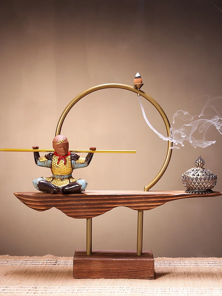 GY Purplue Sand Tea Pet Decoration Qi Tian Da Sheng Backflow Incense Monkey Boutique Tea Table Tea Utensils Decoration