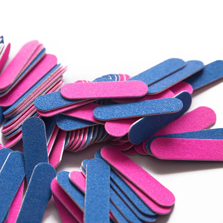 50 قطعة/السلع مانيكير ملف الأظافر مزدوجة الجانب الصنفرة مصغرة ملف الأظافر s شرائط ، ماكياج تلميع الخشب مبرد أظافر أدوات تجميل الأظافر