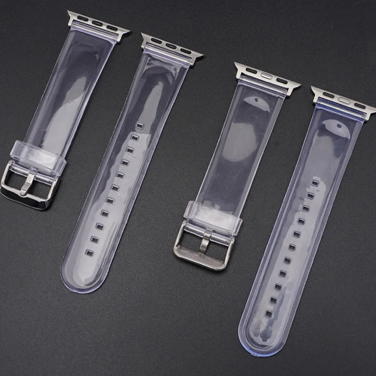 Transparent Resin Strap for Apple Watch iwatch 8 7 6 5 4 3 2 SE 41mm 45mm 38mm 42mm 40mm 44mm Men Women Clear TPU Bracelet Band