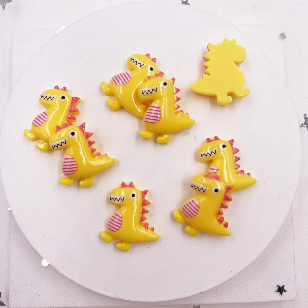 New Resin Mini Dinosaur Flatback Cabochon Stone Miniature DIY Scrapbook Craft Home Decor Figurines Accessories OH48
