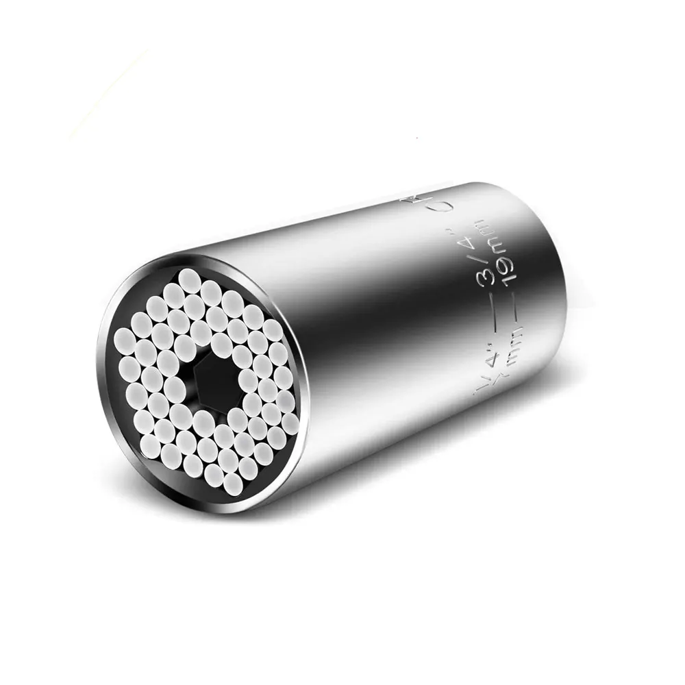 BINOAX Universal-Steckschlüssel-Werkzeug, 7–19 mm Griff-Steckschlüsselsatz, passend für Standard 1/4 Zoll – 3/4 Zoll – Detail 6