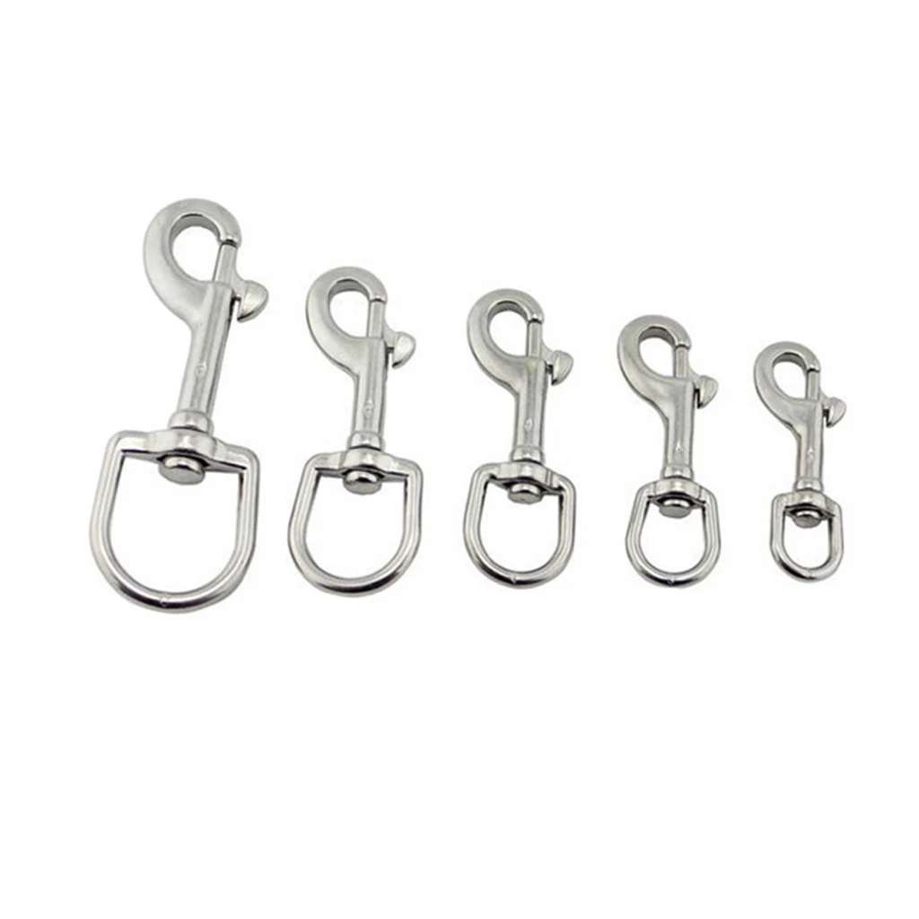 Scuba Diving 316 Stainless Steel Swivel Eye Bolt Snap Hook Clip Marine Boats Swivel Bolt Snap Hook for Outdoor Water Sports