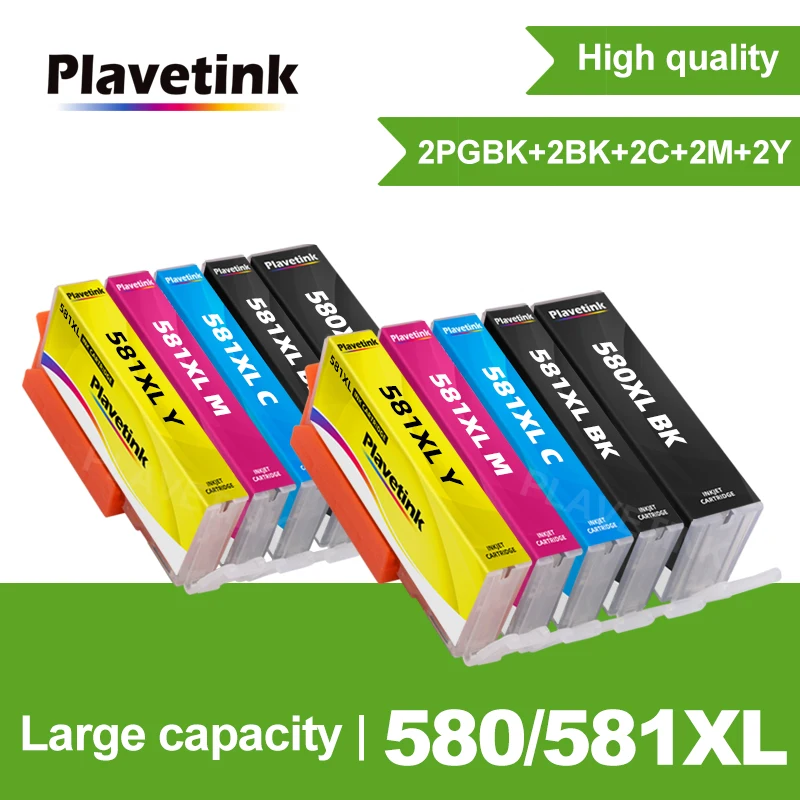 Plavetink 580 581 PGI-580 CLI-581 Compatible Ink Cartridge For Canon PIXMA TS9550 TS9551 TS705 TS9551C TR7550 TR8550 Printer