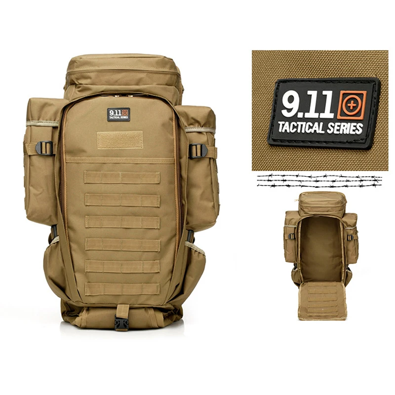 Forças Especiais Combinada Mochila, Militar Tático Ataque Mochila, Camping, Caça, Equipamento Tático, 65L Camo Rússia