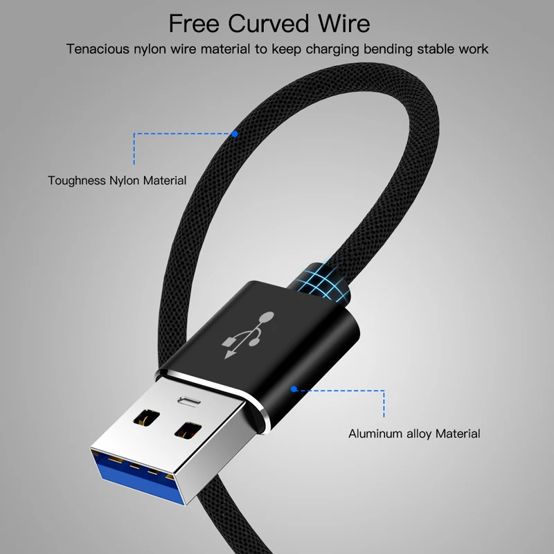 Kabel USB 3.0 Super prędkość przedłużacz USB męski na żeński 0.5m 1m 1.5m 2m 3m synchronizacja danych USB Transfer przedłużacz przewód zasilający