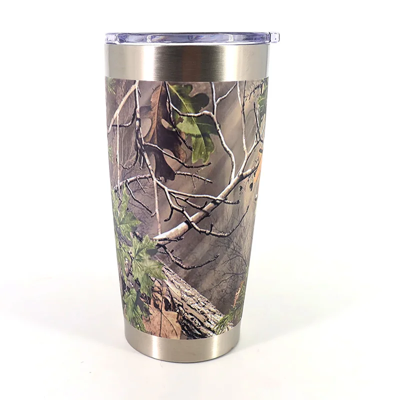 Stainless Steel Camo Tumbler Double Wall Vacuum Insulated Coffee Cup Travel Coffee Mug Thermo Mug for Cold & Hot Drinks