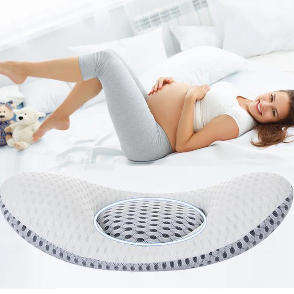 Almohada de cintura con trigo sarraceno para dormir, almohada de maternidad para embarazo, soporte Lumbar, cojín Protector de herniación de disco