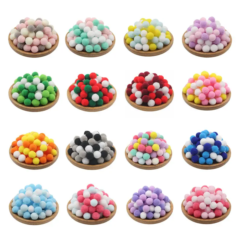 100Pcs Kindergarten Children Handmade DIY Creative Art Production Materials Festive Party Supplies Puzzle Toys Color Plush Ball