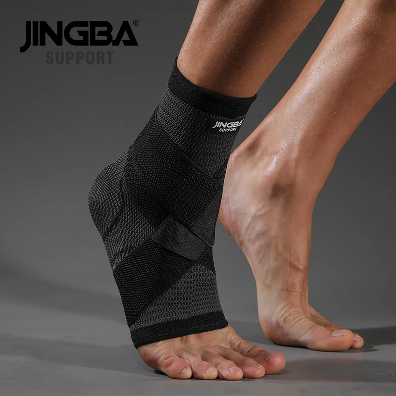 JINGBA SUPPORT 1PCS 3D Nylon Bandage Ankle Support Protector Football Basketball Ankle Brace Protective tobillera deportiva