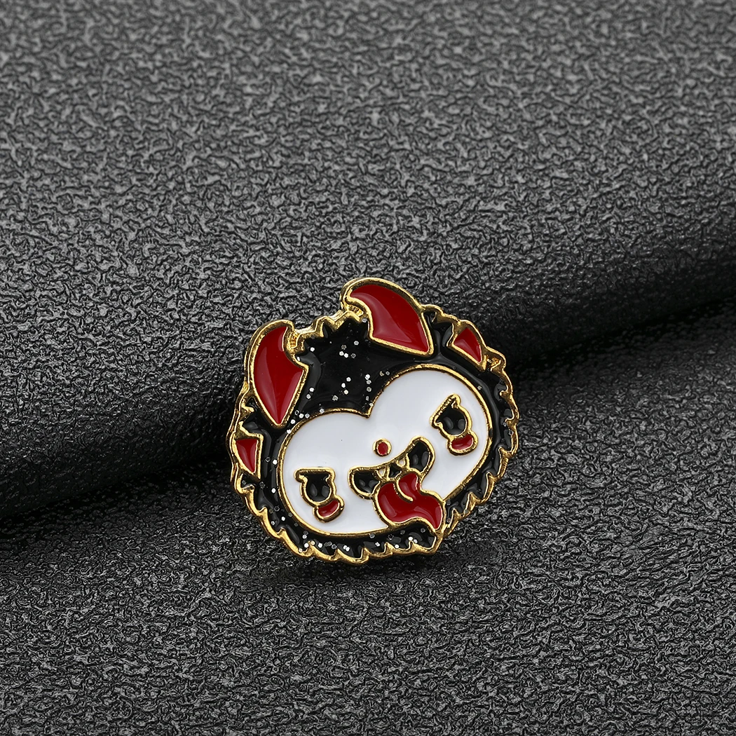 QIMING Christmas Enamel Pins Vintage Krampus Cute Devil Icon Badge Lapel Pin  Brooch Fashion Jewelry