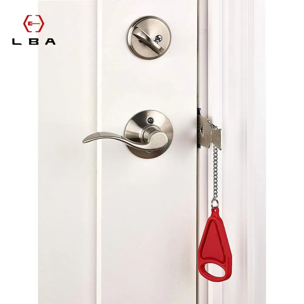 1 Set Self-Defense Door Stop Travel Lock Travel Accommodation Door Stopper Door Lock Portable Hotel Door Locks