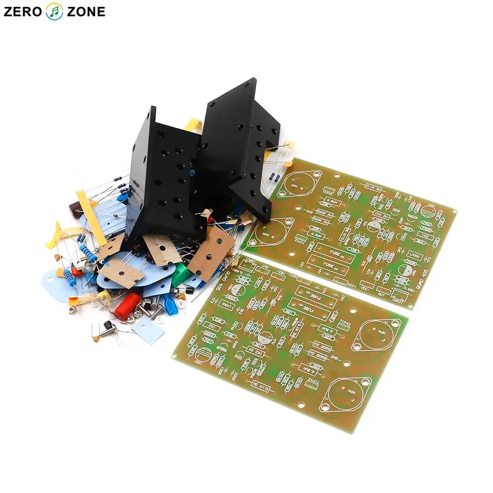 Hifi QUAD-405 CLONE Amplifier board /Pcb/ kit MJ15024+Angle aluminum (2 channel) 100W*2 AMP