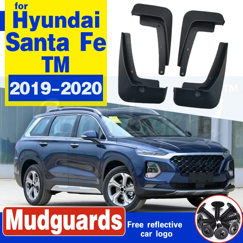 

For Hyundai Santa Fe 2019~2020 TM Front Rear Car Fender Mudguard Mud Flaps Guard Splash Flap Mudguards Accessories 4th 4 Gen