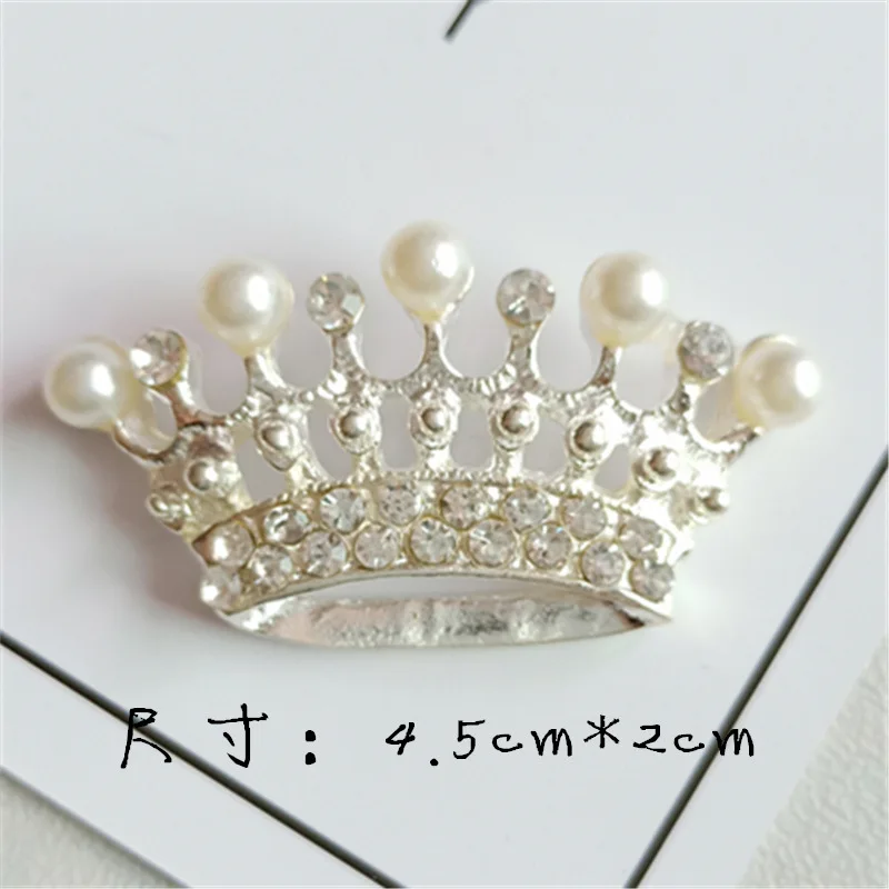 20pcs/lot bling crown size 45x20mm pendant alloy with Rhinestone  charm DIY accessories of earring headdress handmade fitting
