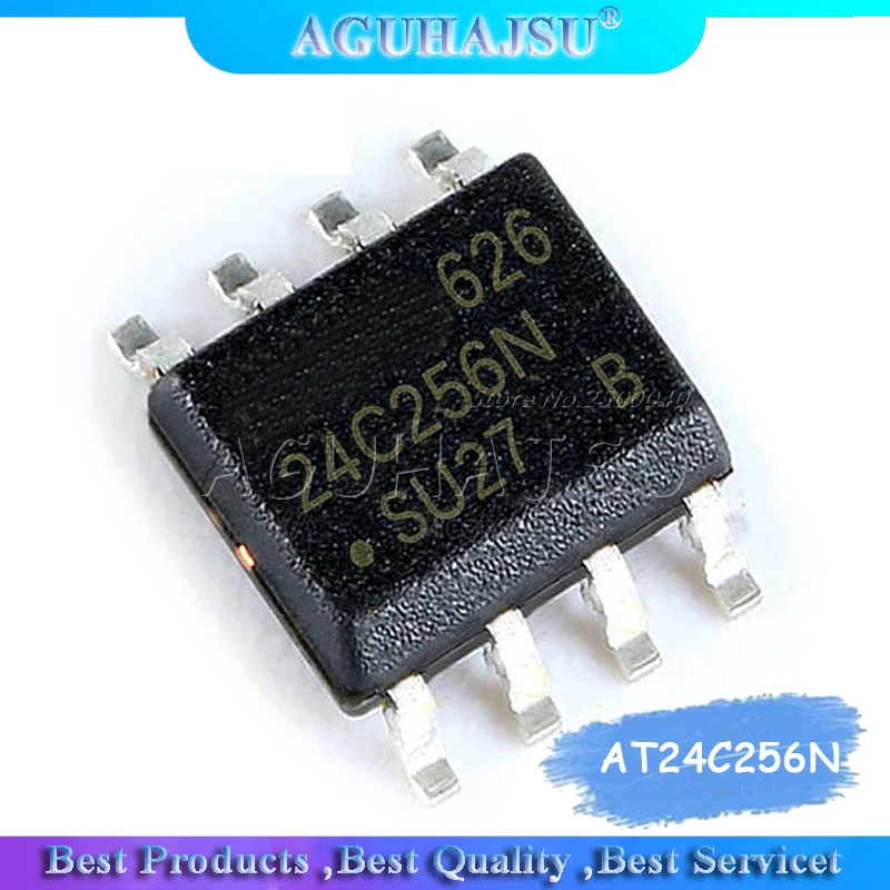 10PCS AT24C256N-SU27 SOP8 AT24C256 SOP AT24C256N-10SU-2.7 AT24C256N SMD 24C256