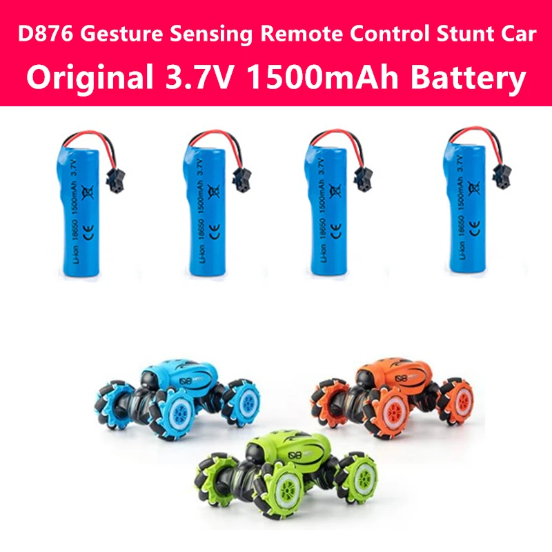 D876  Gesture Sensing RC Stunt Car Original 3.7V 1500mAh Battery Spare Parts For D876 Remote Control Twist Deformation Climb Car