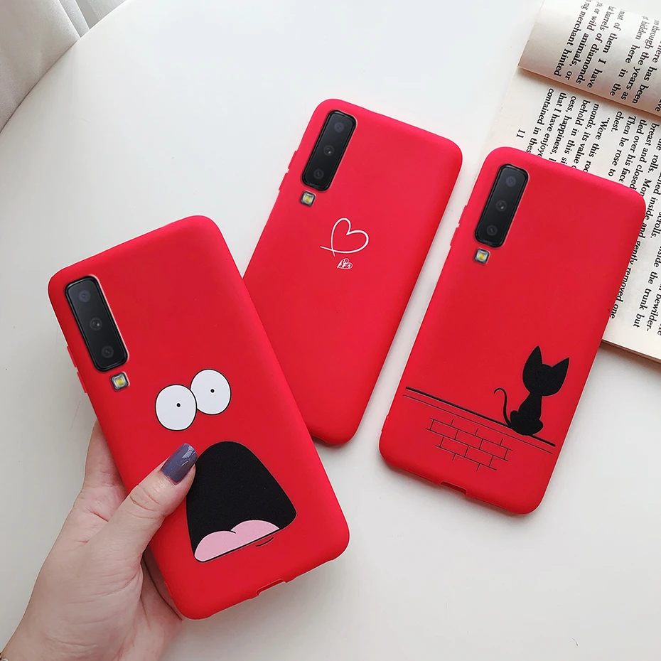 Cute Silicone Cover For Samsung Galaxy A7 2018 A750 Case 6.0 inch Phone Case For Samsung A 7 2018 750 750 F Fundas Coque case