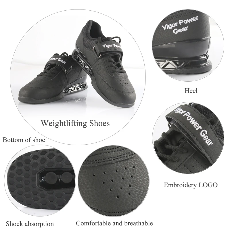 Vigor-Zapatos de levantamiento de pesas para hombres, levantamiento de pesas, zapatos de entrenamiento de ejercicio, zapatos de lucha