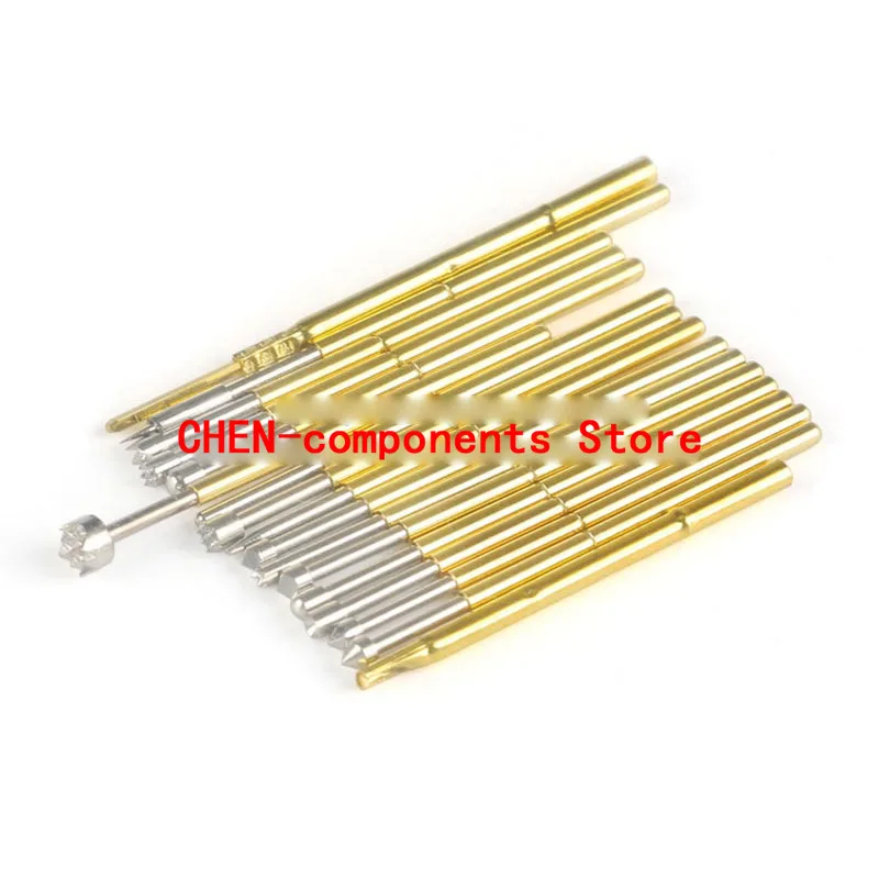 10PCS Test Probe P100 retractable spring thimble Hua Ronghua circuit board programming chip round head flat head needle cover