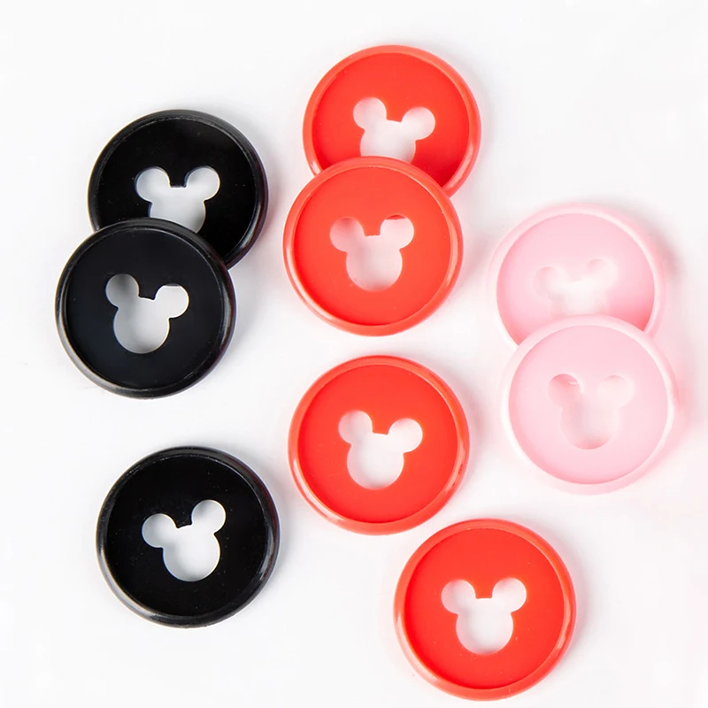 12pcs Mickey Minnie Plating Ring Binding Plate Mushroom Hole Notepad Handbook CD Binding Mushroom Hole Plate mushroom