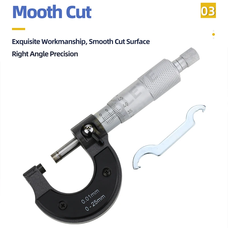 External Micrometer Set – Precision Mechanical Outside Micrometer Gauge Kit for Accurate Machining & Measurement 4