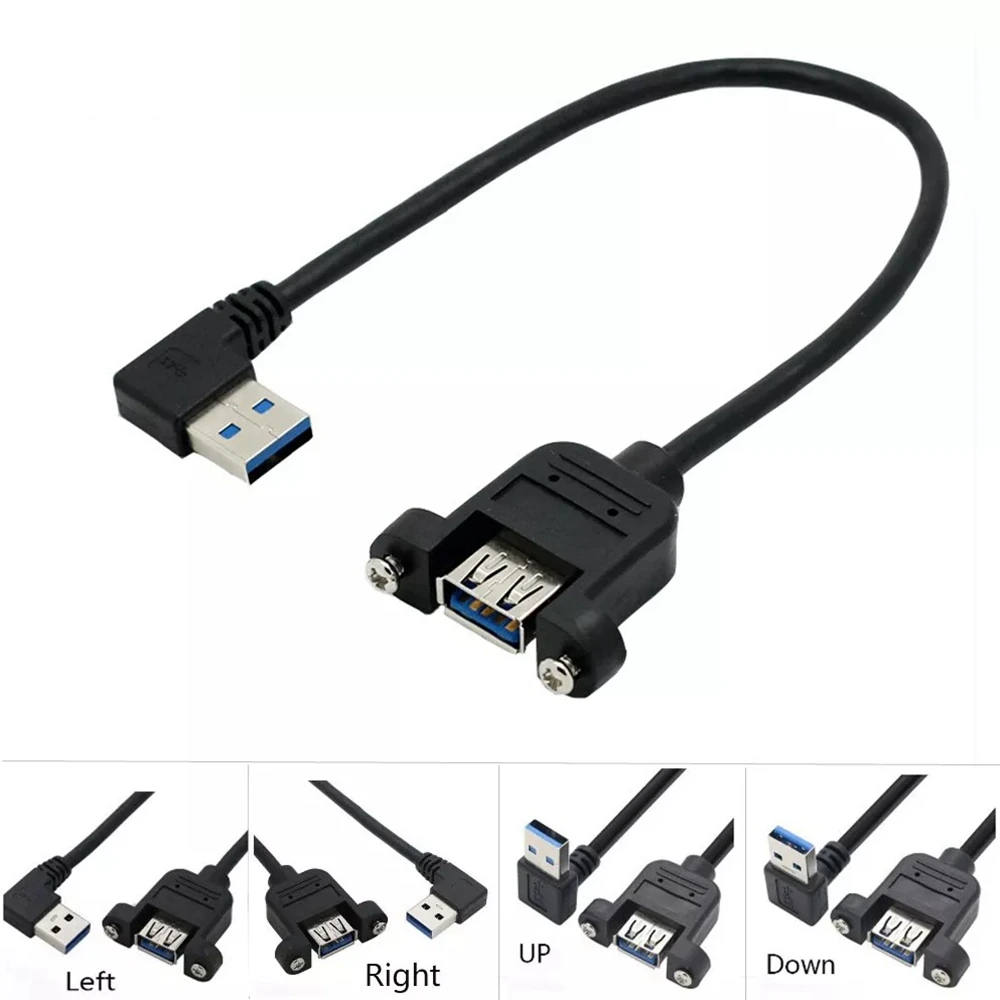 Ellenbogen USB 3,0 high speed verlängerung kabel mit ohr kann fix USB 3,0 männlich weiblich verlängerung kabel mit schraube loch