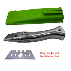 FREE SHIPPING Dolphin PVC Zinc-aluminum alloy handle roll floor cutter knife Wallpaper Carpet Cutting Tool with10 pcs blade