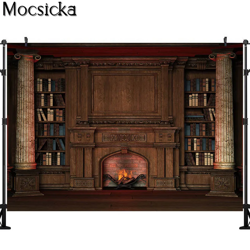 Retro Weihnachten Studie Zimmer Kamin Fotografie Kulissen Kinder Baby Portrait Professionelle Foto Requisiten Studio Booth Hintergrund