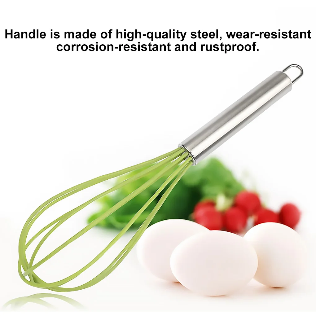 Manual Egg Beater Stainless Steel Silicone Balloon Whisk Cream Mixer Stirring Mixing Whisking Balloon Coil Style Egg Tools