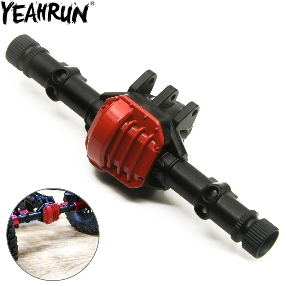 

YEAHRUN Front Rear Axle Housing Metal Axle Shell for 1/10 Axial SCX10 II 90046 90047 RC Crawler Truck Car Upgrade Parts